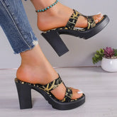 Women High Heels Sandals New Fashion Platform Simple Sexy Casual Wedge Women Slippers Women Sandals 2025 Tendencia